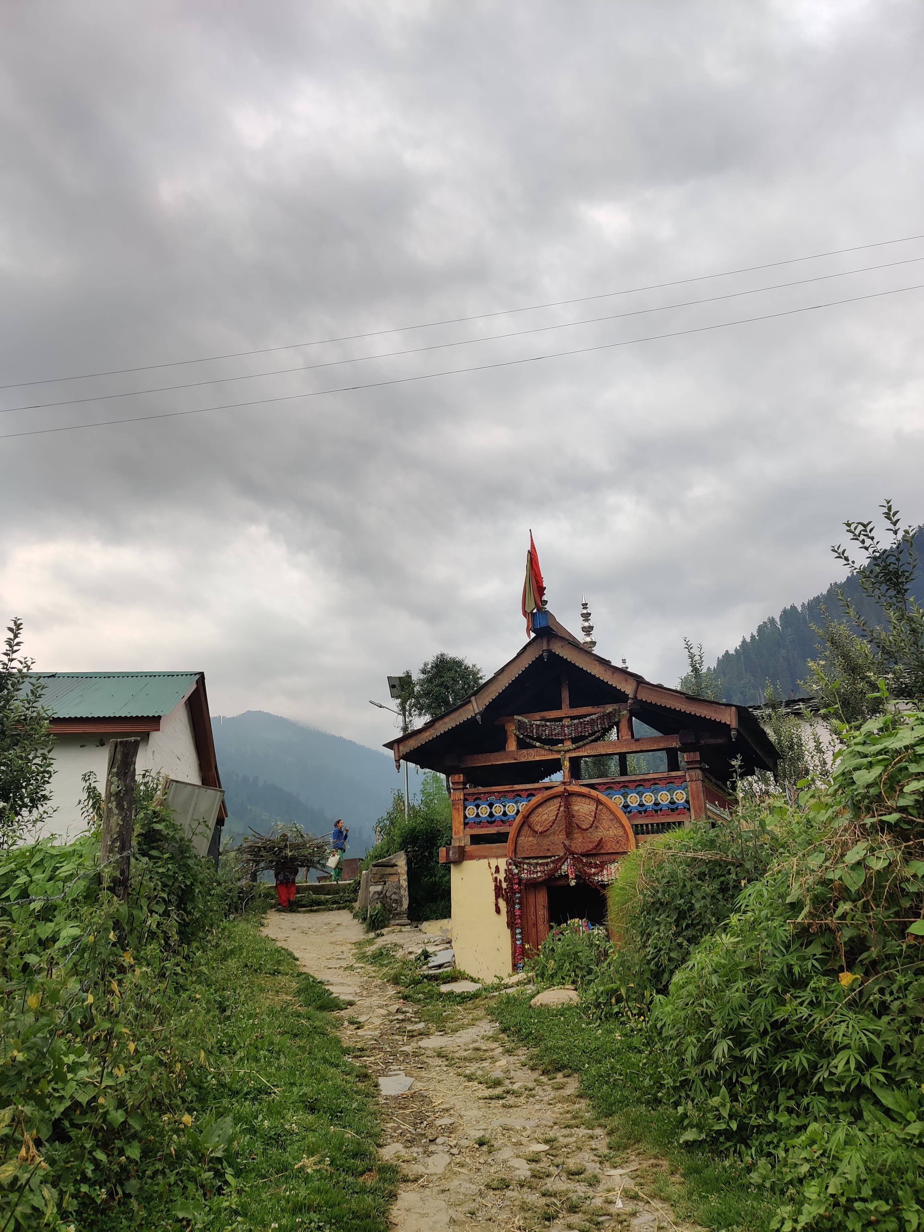 Ancient wooden temple in Jibhi