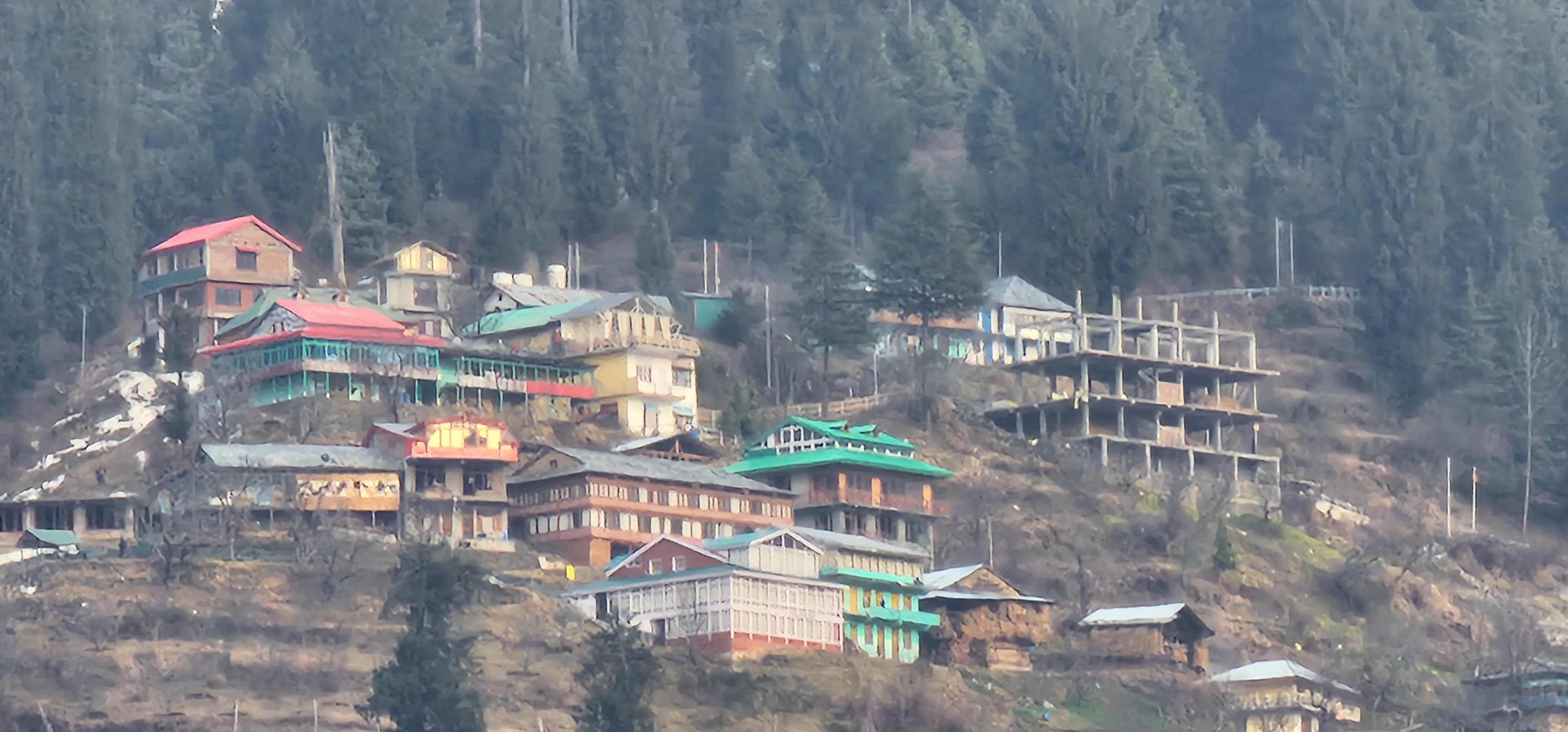 Scenic view of Shoja Village
