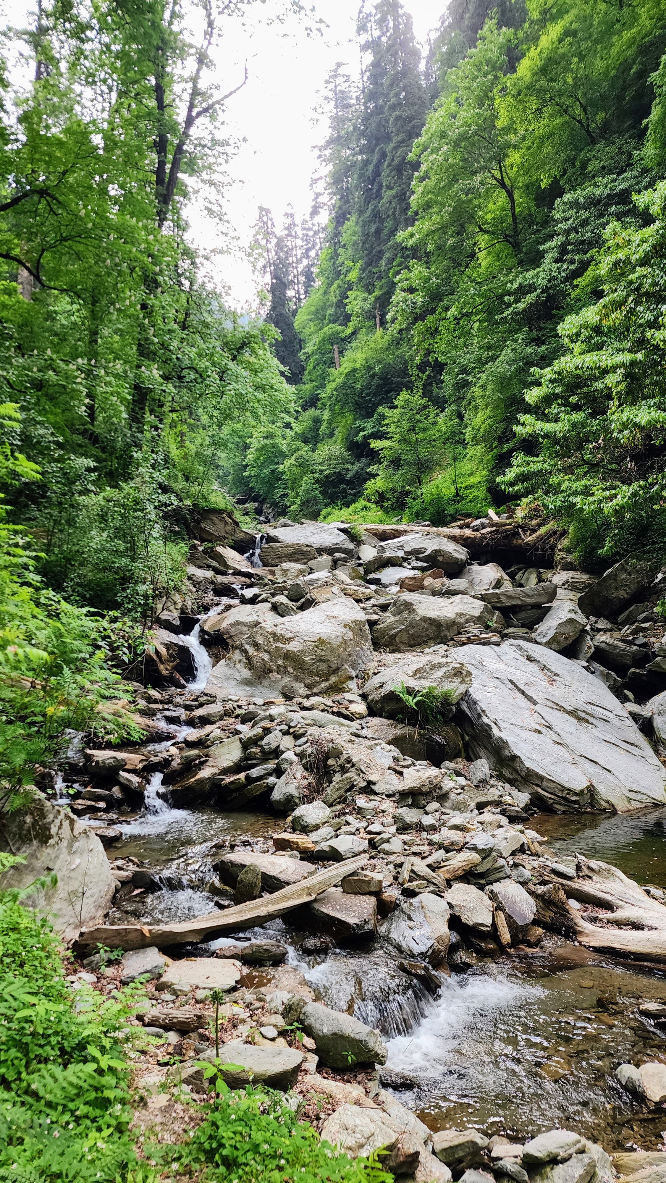 A hidden waterfall along the river walk