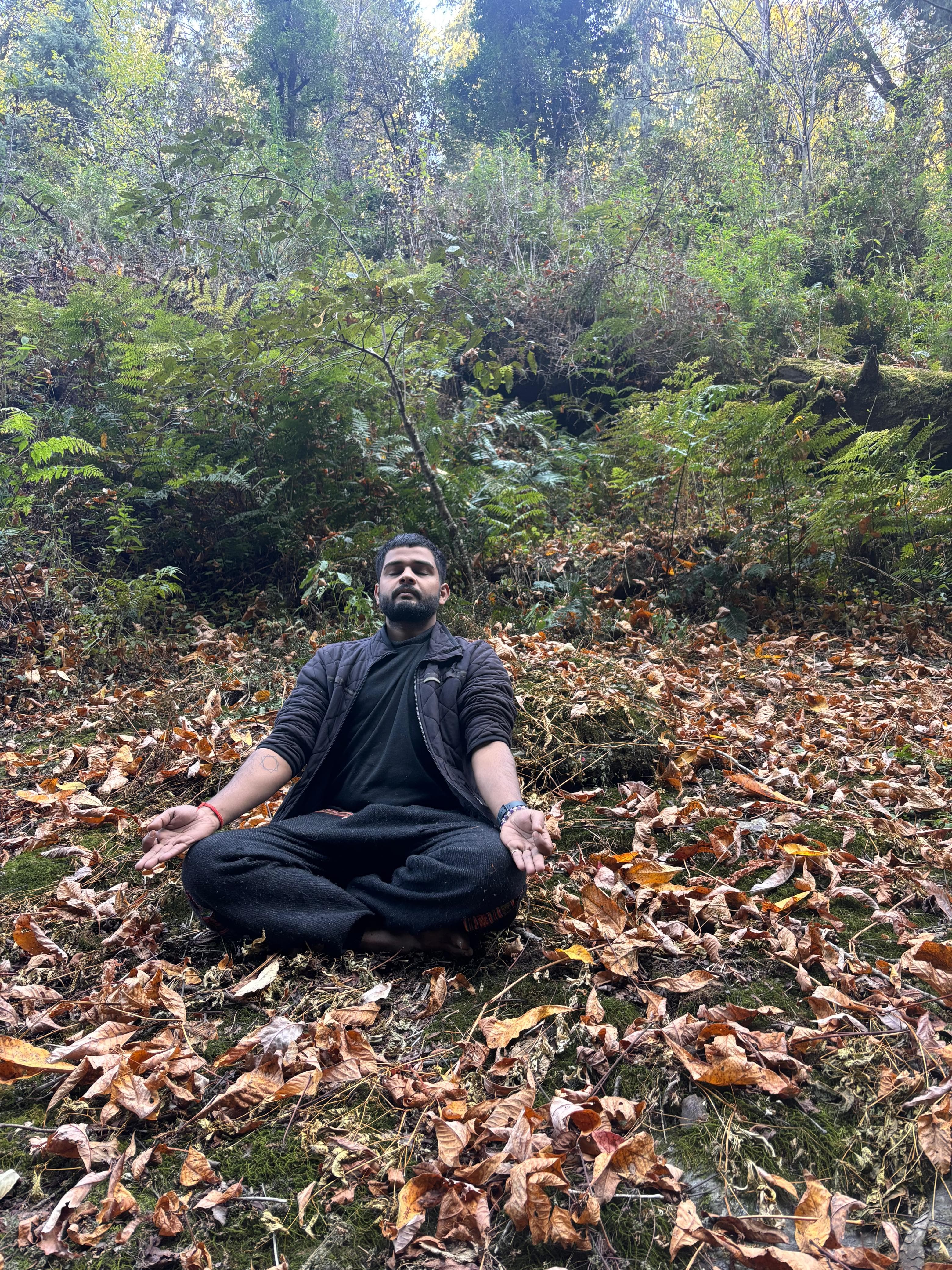 Yoga in mountains